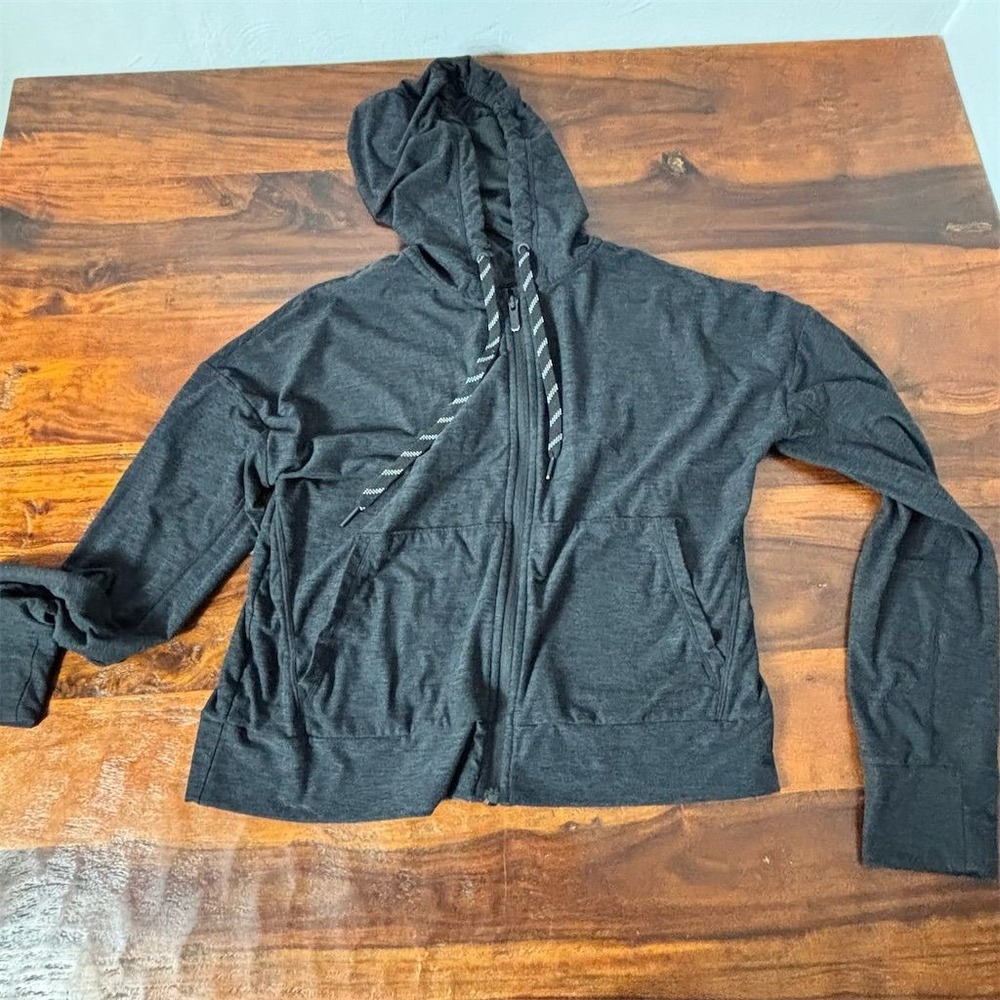 FLX Women's Gray Full Zip‎ Hoodie Size S Travel Leisure Casual